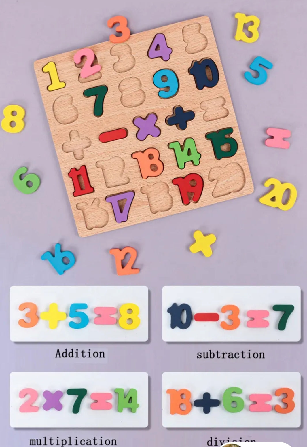 6 Tableaux Puzzle d'apprentissage Alphabet, Chiffres, Mots, Opérations...