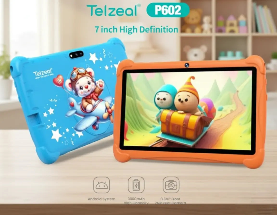 Tablette éducative Telzeal P602 HD 7 pouces - 4 Go RAM - 128 Go Safero Tablette éducative Telzeal P602 HD 7 pouces - 4 Go RAM - 128 Go