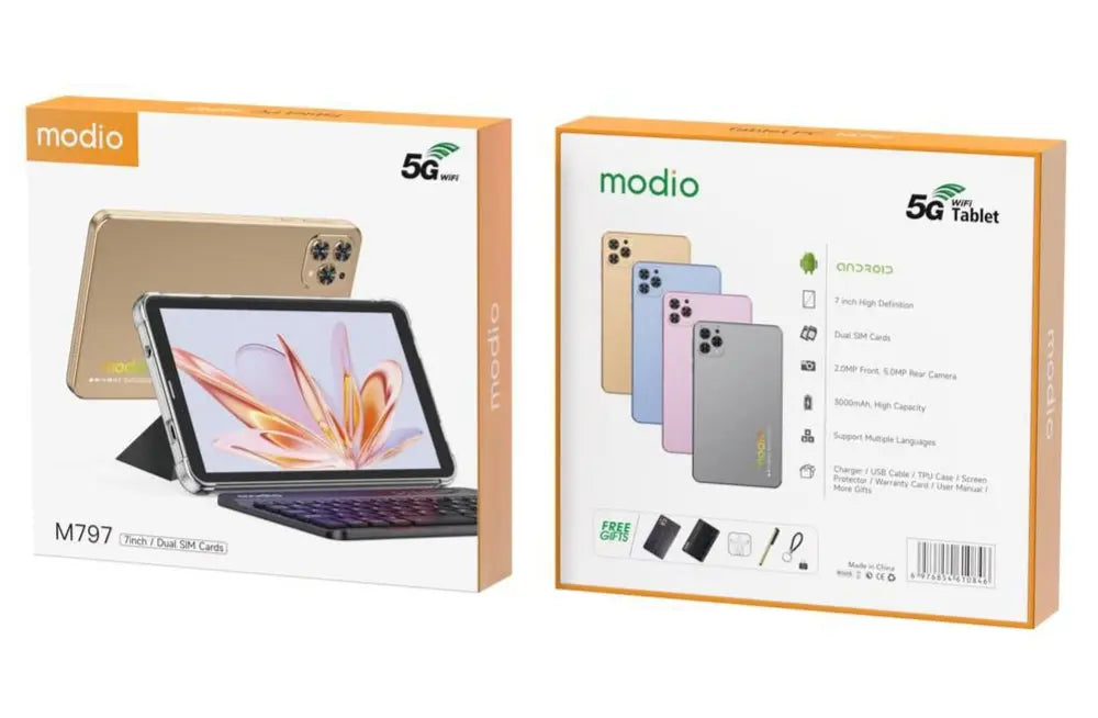 Tablette Modio M797 7 pouces - 6GB RAM - 256GB ROM 5G Android Dual Sim Safero Tablette Modio M797 7 pouces - 6GB RAM - 256GB ROM 5G Android Dual Sim