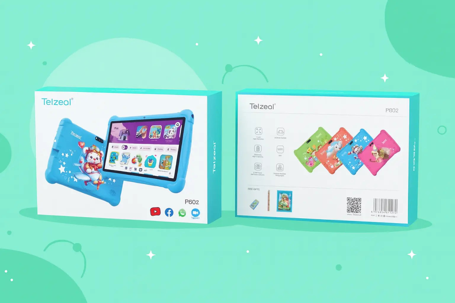 Tablette éducative Telzeal P602 HD 7 pouces - 4 Go RAM - 128 Go Safero Tablette éducative Telzeal P602 HD 7 pouces - 4 Go RAM - 128 Go